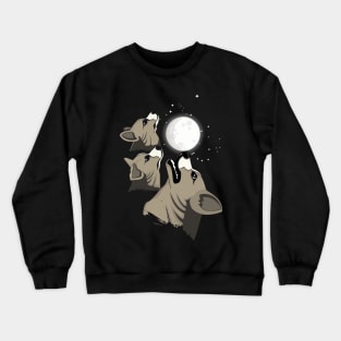 'Three Corgi Moon Wolf Parody' Adorable Corgis Dog Crewneck Sweatshirt